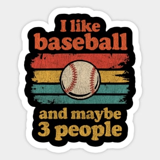 I Like Baseball Sticker